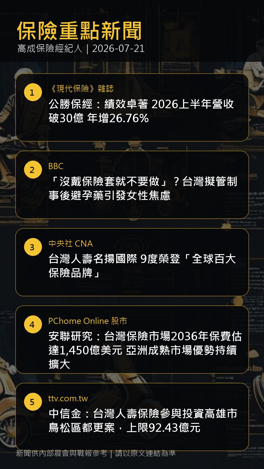 保險新聞漫畫分鏡